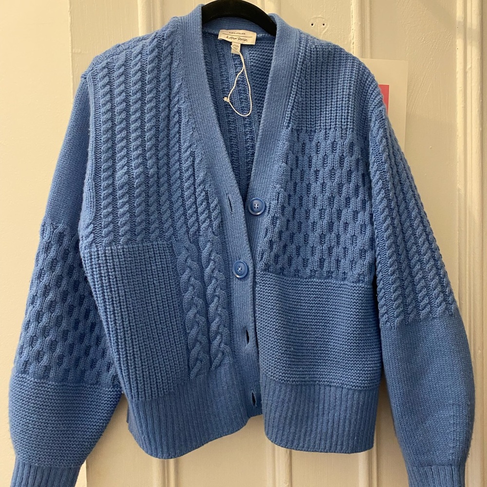 Blue Knit Cardigan